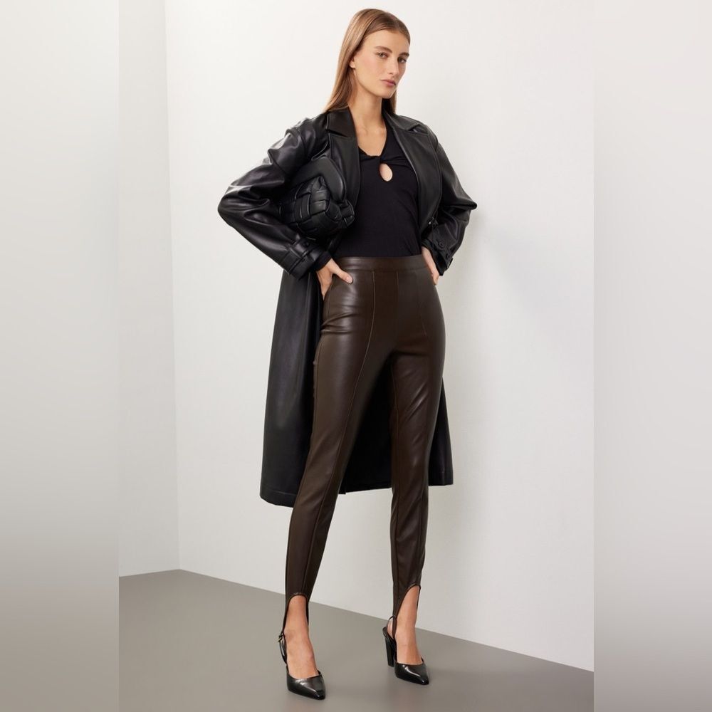 BROWN FOX LEATHER LEGGINGS